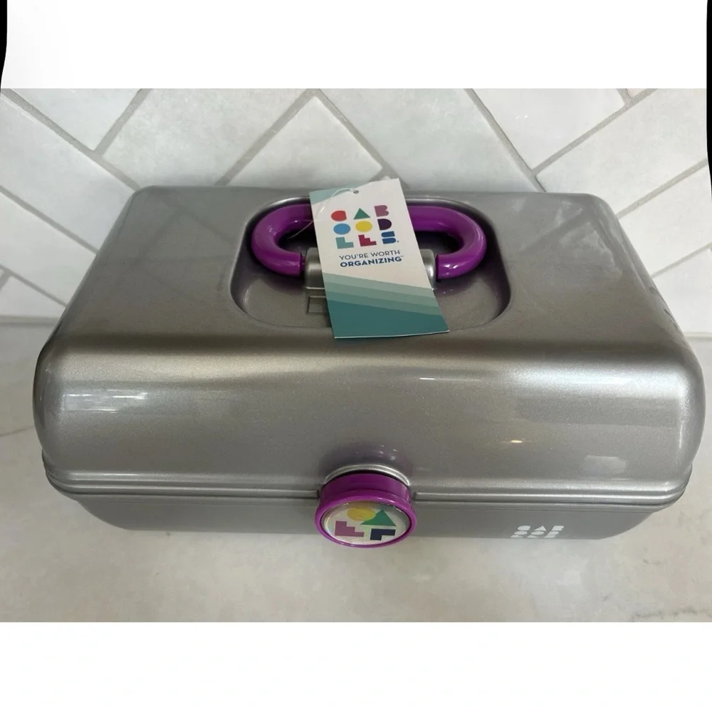 Caboodles Silver and Purple Organizer